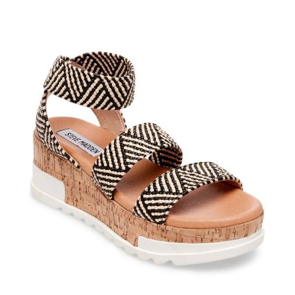 Sandalias Steve Madden Bandi Tan Feminino Pretas Marrom | SM-186YO