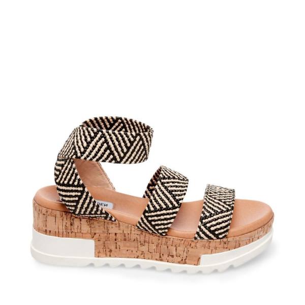 Sandalias Steve Madden Bandi Tan Feminino Pretas Marrom | SM-186YO