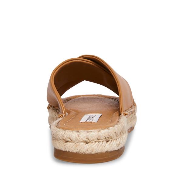 Sandalias Steve Madden Brienna Tan Couro Feminino Marrom | SM-672VG