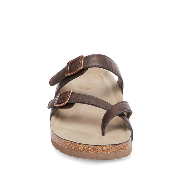 Sandalias Steve Madden Bryceee Feminino Marrom Escuro | SM-827PV