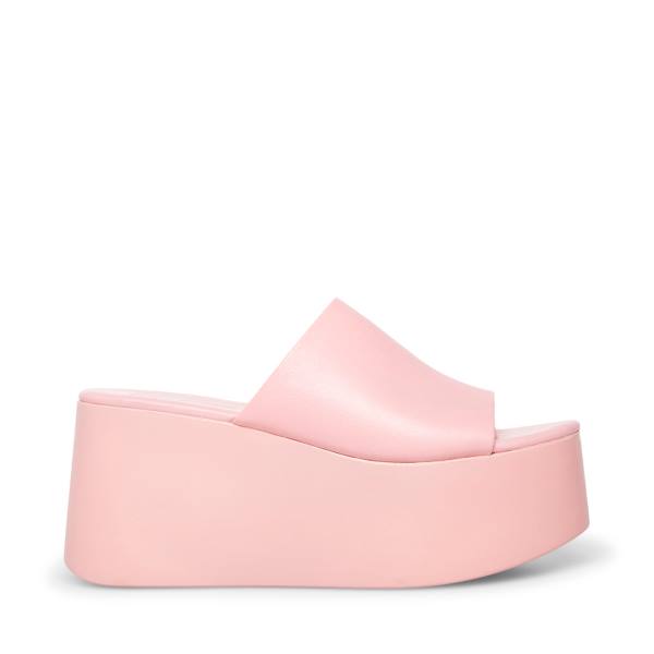 Sandalias Steve Madden Christa Couro Feminino Rosa | SM-065XU