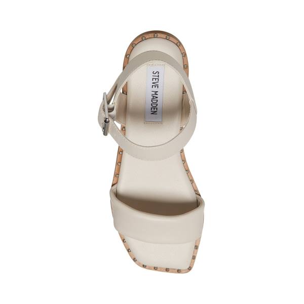 Sandalias Steve Madden Connie Bone Feminino Bege | SM-329VQ