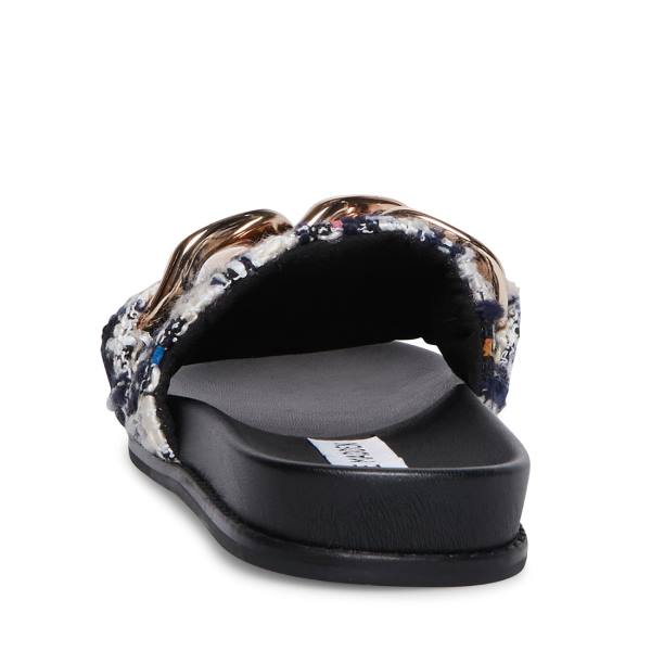 Sandalias Steve Madden Delay Feminino Azul Marinho Multicoloridas | SM-408OB