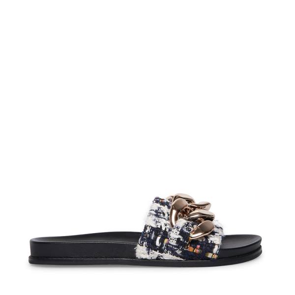 Sandalias Steve Madden Delay Feminino Azul Marinho Multicoloridas | SM-408OB