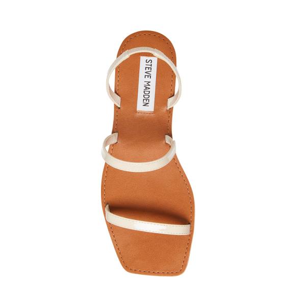 Sandalias Steve Madden Direct Bone Envernizados Feminino Bege | SM-192DK