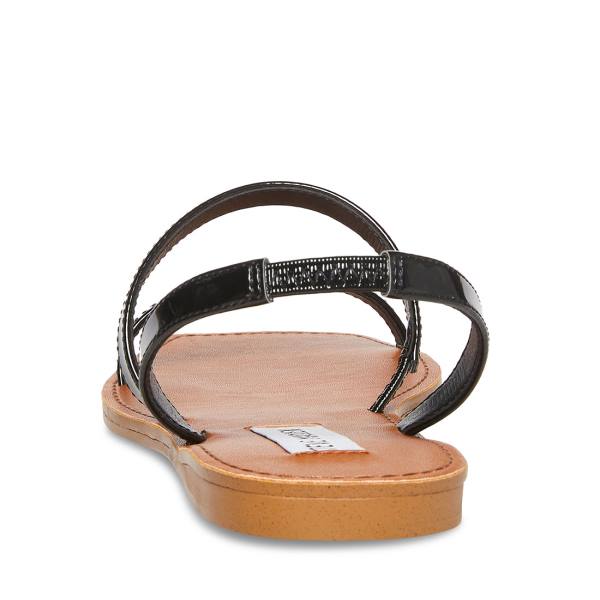 Sandalias Steve Madden Direct Envernizados Feminino Pretas | SM-739GS