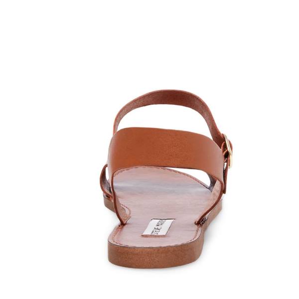 Sandalias Steve Madden Donddi Tan Couro Feminino Marrom | SM-920KH