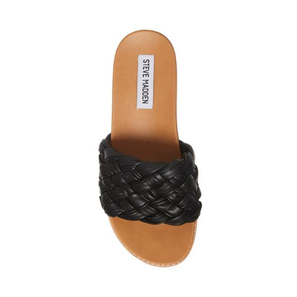 Sandalias Steve Madden Dua Feminino Pretas | SM-798KY