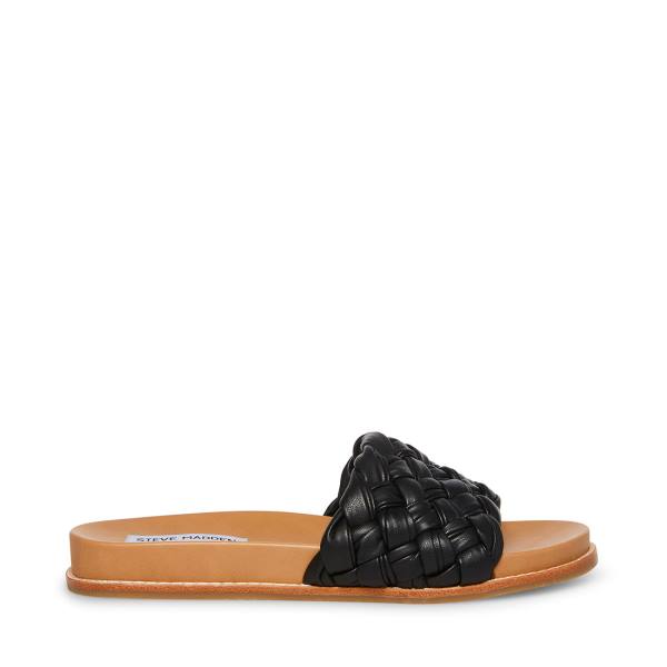 Sandalias Steve Madden Dua Feminino Pretas | SM-798KY