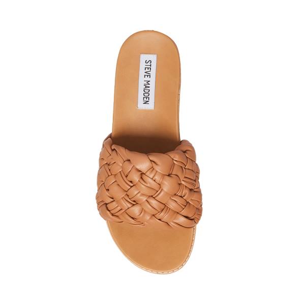 Sandalias Steve Madden Dua Tan Feminino Marrom | SM-641VE