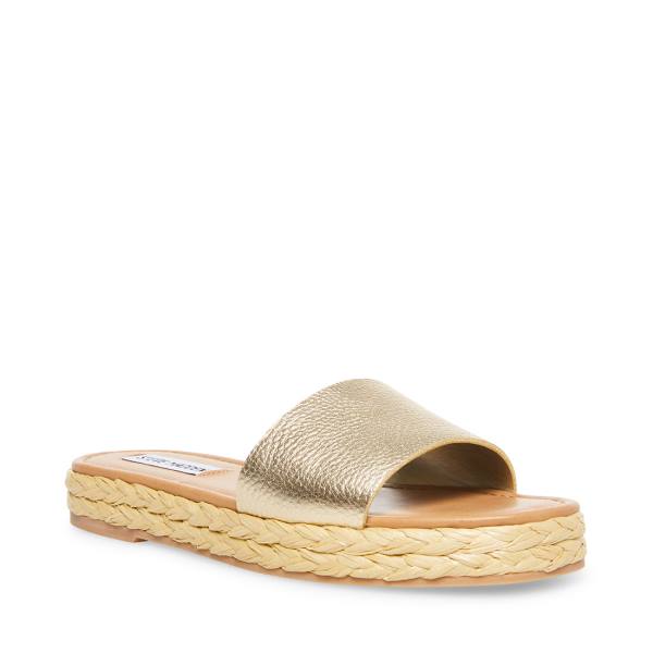 Sandalias Steve Madden Gloriana Feminino Douradas | SM-569GF