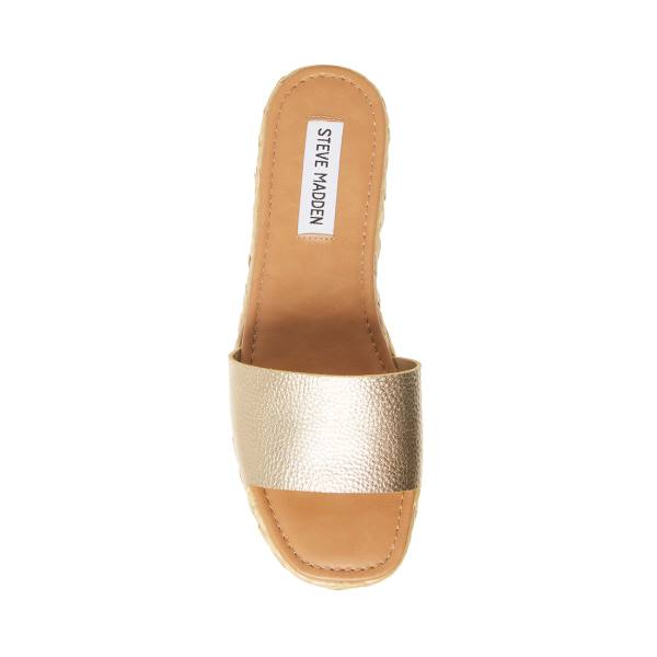 Sandalias Steve Madden Gloriana Feminino Douradas | SM-569GF