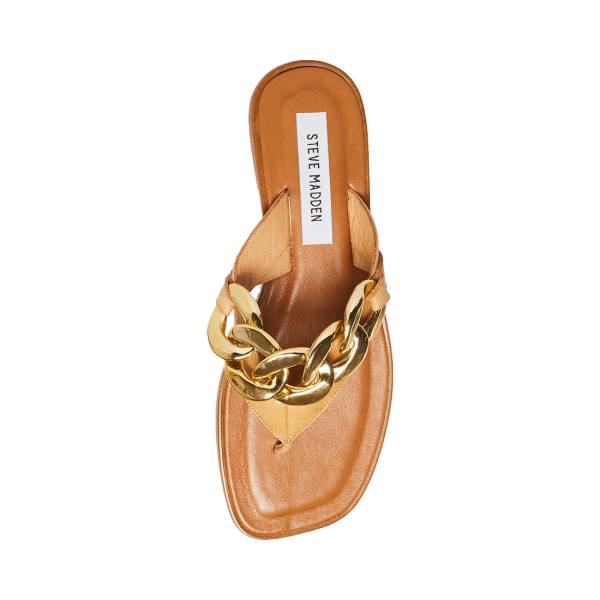 Sandalias Steve Madden Hazel Tan Feminino Marrom | SM-834XA