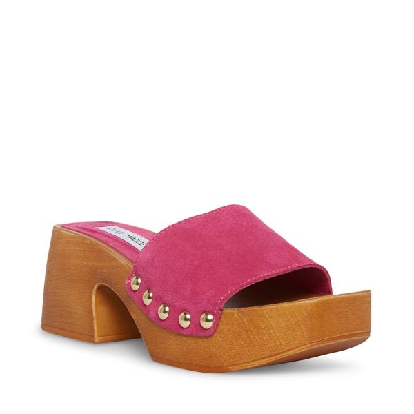 Sandalias Steve Madden Izzy Camurça Feminino Rosa | SM-365RK