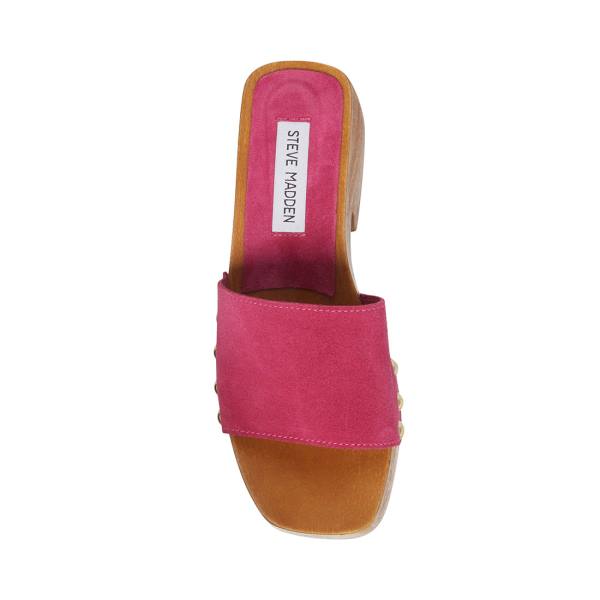 Sandalias Steve Madden Izzy Camurça Feminino Rosa | SM-365RK