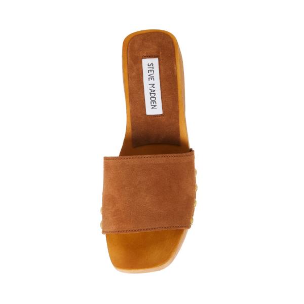 Sandalias Steve Madden Izzy Camurça Feminino Marrom | SM-653XY