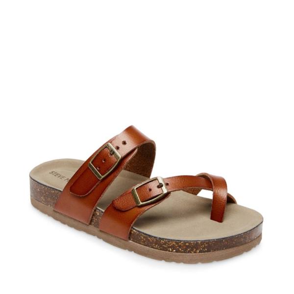 Sandalias Steve Madden Jbeached Cognac Criança Marrom | SM-136BX