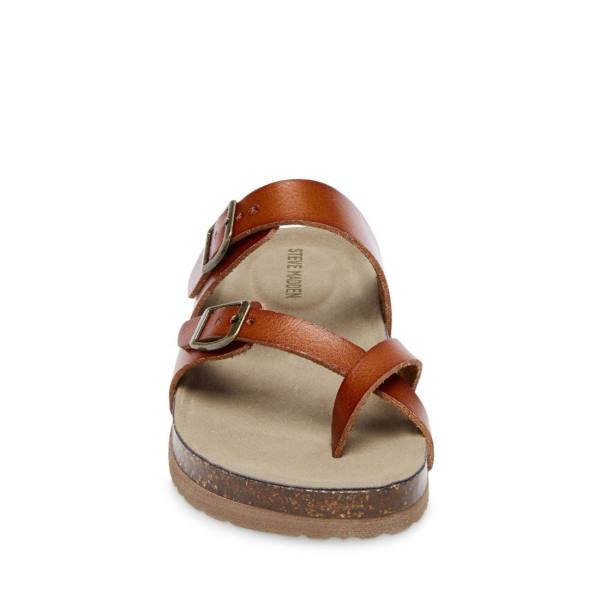 Sandalias Steve Madden Jbeached Cognac Criança Marrom | SM-136BX