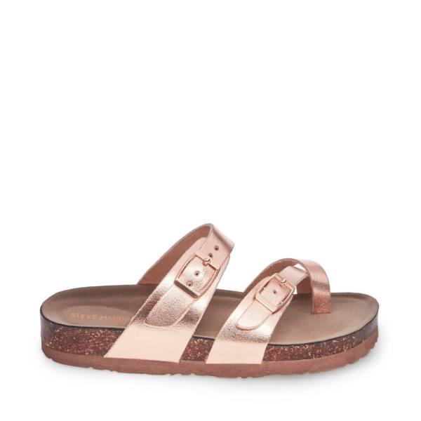 Sandalias Steve Madden Jbeached Criança Rosa Douradas | SM-094DG