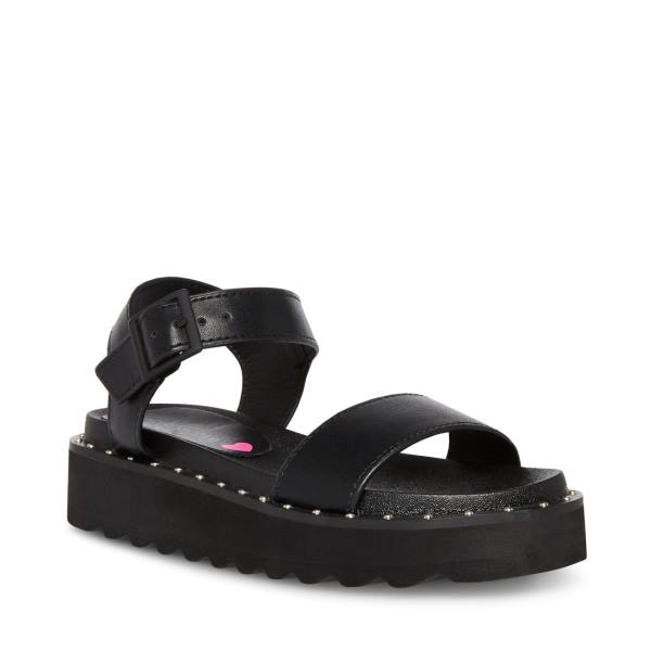 Sandalias Steve Madden Jdariaa Criança Pretas | SM-562JK