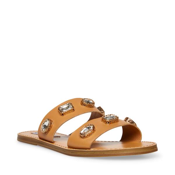 Sandalias Steve Madden Jem Tan Feminino Marrom Multicoloridas | SM-607CV