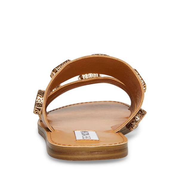 Sandalias Steve Madden Jem Tan Feminino Marrom Multicoloridas | SM-607CV