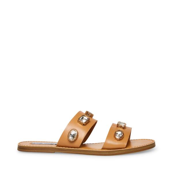 Sandalias Steve Madden Jem Tan Feminino Marrom Multicoloridas | SM-607CV