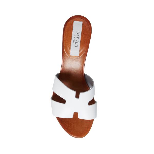 Sandalias Steve Madden Joya Couro Feminino Branco | SM-378BR