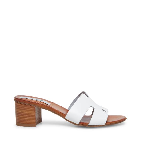 Sandalias Steve Madden Joya Couro Feminino Branco | SM-378BR