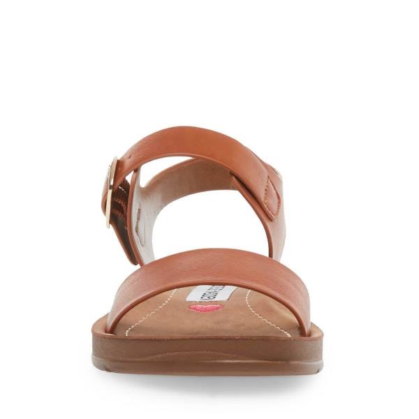 Sandalias Steve Madden Jprobler Cognac Criança Marrom | SM-402GA