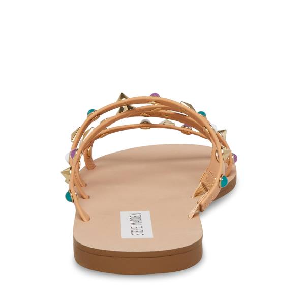 Sandalias Steve Madden Kelsey Natural Feminino Bege Multicoloridas | SM-674AG