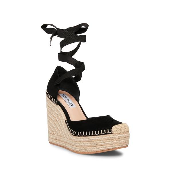 Sandalias Steve Madden Lani Camurça Feminino Pretas | SM-198LC