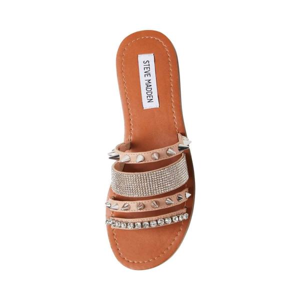 Sandalias Steve Madden Lindy Natural Feminino Bege Multicoloridas | SM-897ZR