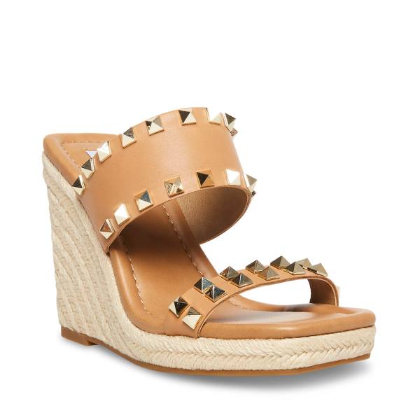 Sandalias Steve Madden Mackie-s Tan Feminino Marrom Multicoloridas | SM-426OU