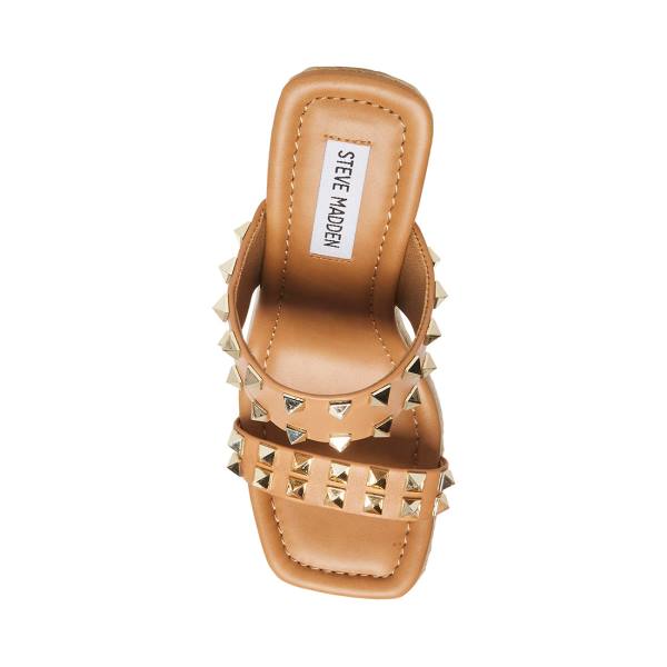 Sandalias Steve Madden Mackie-s Tan Feminino Marrom Multicoloridas | SM-426OU