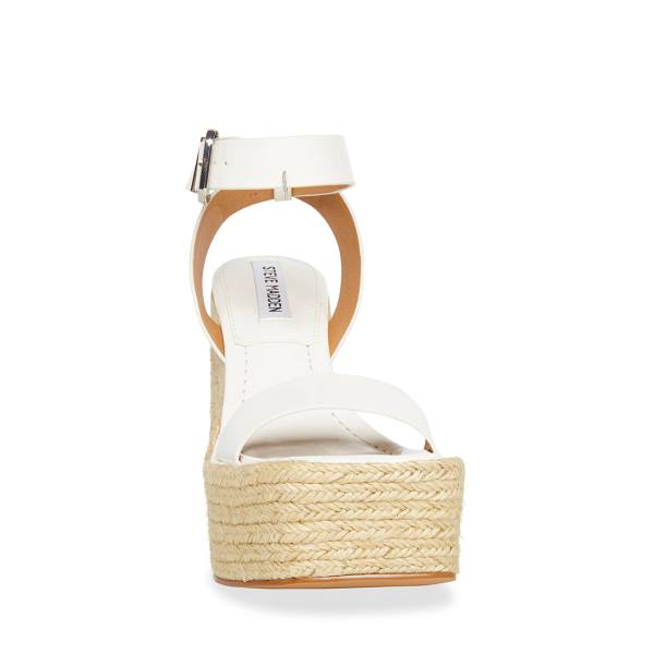 Sandalias Steve Madden Mallandra Envernizados Feminino Branco | SM-589LP