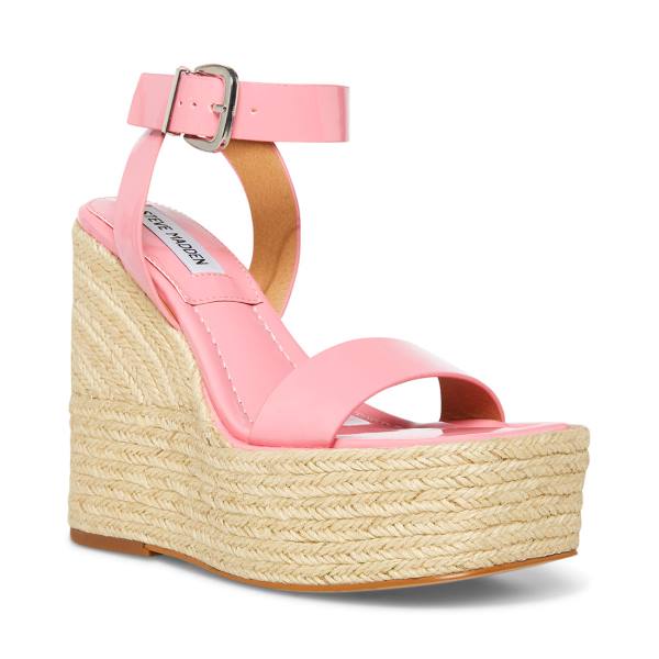 Sandalias Steve Madden Mallandra Envernizados Feminino Rosa | SM-832YM