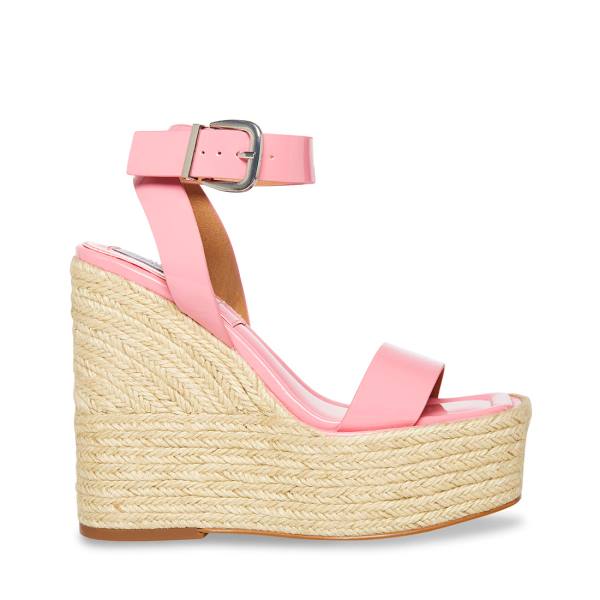 Sandalias Steve Madden Mallandra Envernizados Feminino Rosa | SM-832YM