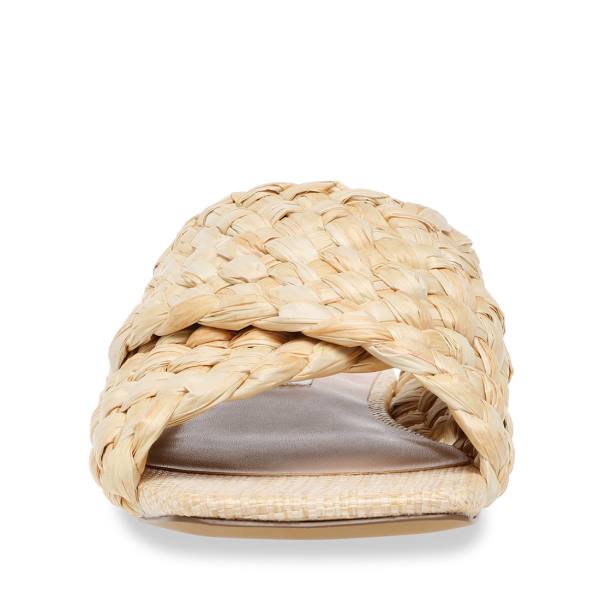 Sandalias Steve Madden Marina Natural Raffia Feminino Bege | SM-832LK