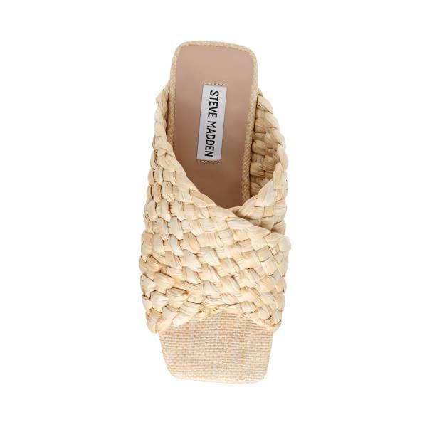 Sandalias Steve Madden Marina Natural Raffia Feminino Bege | SM-832LK