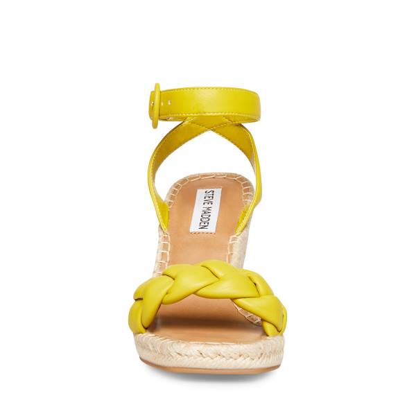 Sandalias Steve Madden Novah Feminino Amarelas | SM-395AB