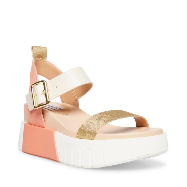 Sandalias Steve Madden Pastry Blush Feminino Rosa Multicoloridas | SM-482OX