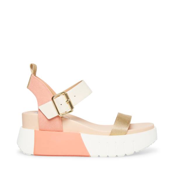 Sandalias Steve Madden Pastry Blush Feminino Rosa Multicoloridas | SM-482OX