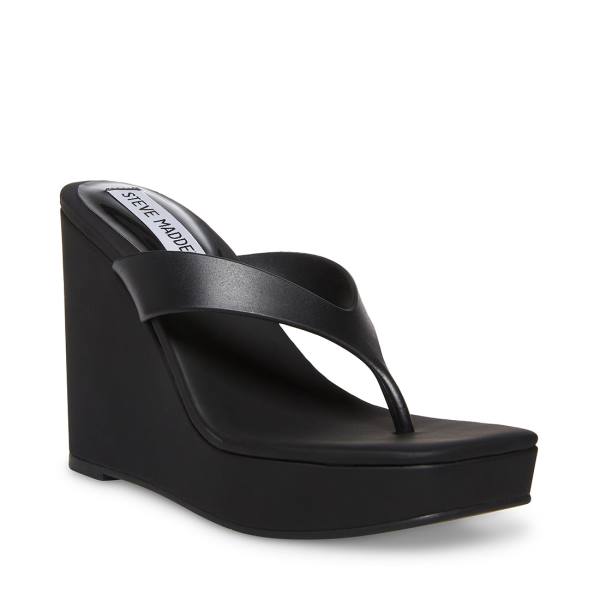 Sandalias Steve Madden Refined Feminino Pretas | SM-259SV