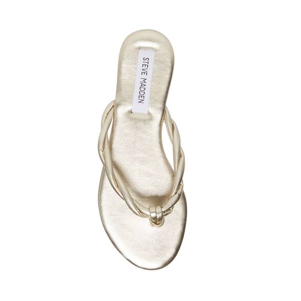 Sandalias Steve Madden Saylor Feminino Douradas | SM-215XM