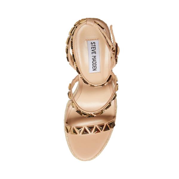 Sandalias Steve Madden Sessions Tan Feminino Marrom | SM-390KT