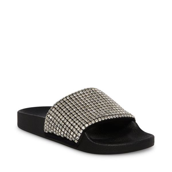 Sandalias Steve Madden Sign Feminino Pretas Multicoloridas | SM-563VN