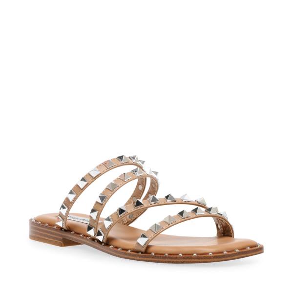 Sandalias Steve Madden Skyler Tan Feminino Marrom | SM-610EL