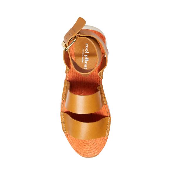 Sandalias Steve Madden Springs Tan Paris Feminino Marrom | SM-614UF