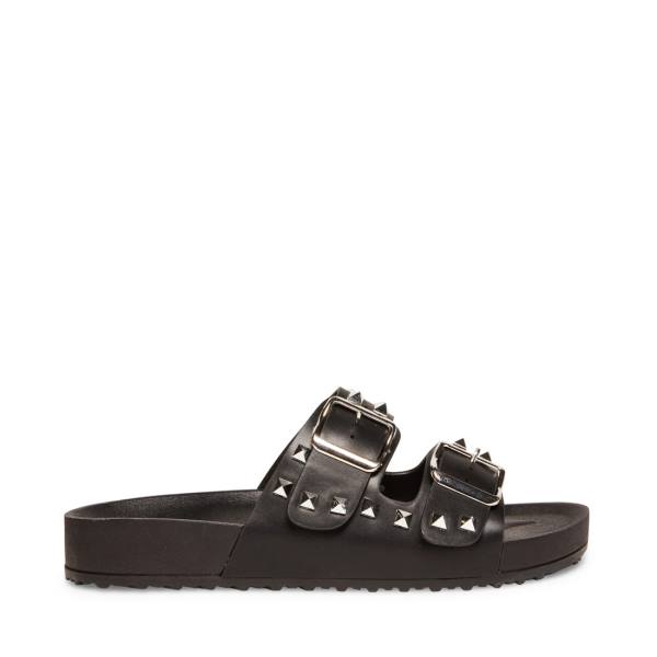 Sandalias Steve Madden Teddy-p Feminino Pretas | SM-396EU